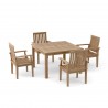 Anderson Teak Windsor 47" Square Table and Brianna Dining Armchair-3 - Anderson Teak Windsor 47" Square Table and Brianna Dining Armchair-3