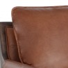 Sunpan Mauti Lounge Chair Brown - Shalimar Tobacco Leather - Closeup Top Angle