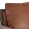 Sunpan Mauti Lounge Chair Brown - Shalimar Tobacco Leather - Closeup Top Angle - Sunpan Mauti Lounge Chair Brown - Shalimar Tobacco Leather - Closeup Top Angle