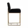 Sunpan Joyce Counter Stool Cube Black - Side Angle - Sunpan Joyce Counter Stool Cube Black - Side Angle