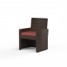 Montecito Dining Chair in Canvas Henna w/ Self Welt - Front Side Angle