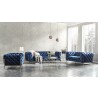 J&M Furniture Glamour Sofa in Blue Sofa Set