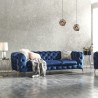 J&M Furniture Glamour Sofa in Blue Sofa