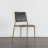 Sunpan Odilia Stackable Dining Chair Bravo Portabella - Side Angle