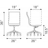 Glider Conference Chair - Dimensions