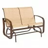 Woodard Cayman Isle Sling Gliding Love Seat - Angled - Woodard Cayman Isle Sling Gliding Love Seat - Angled