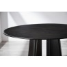 Greenington Luna 48” Round Table In Caviar - Table Top Side View