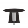 Greenington Luna 48” Round Table In Caviar - Side Angled