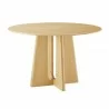 Greenington Luna 48” Round Table In Wheat - Angled View - Greenington Luna 48” Round Table In Wheat - Angled View