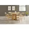Greenington Luna 48” Round Table In Wheat - Lifestyle 4 - Greenington Luna 48” Round Table In Wheat - Lifestyle 4
