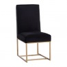 Sunpan Joyce Dining Chair in Cube Black - Front Side Angle