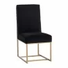 Sunpan Joyce Dining Chair in Cube Black - Front Side Angle - Sunpan Joyce Dining Chair in Cube Black - Front Side Angle