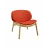 Greenington Danica Lounge Chair Wheat-Red - Front Side Angle - Greenington Danica Lounge Chair Wheat-Red - Front Side Angle