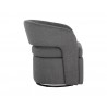 Sunpan Kourtney Swivel Lounge Chair Zenith Graphite Grey - Side Angle
