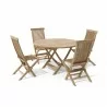 Anderson Teak Bahama 47" Round Folding Table and Classic Folding Chair-3 - Anderson Teak Bahama 47" Round Folding Table and Classic Folding Chair-3
