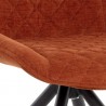 Sunpan Freya Swivel Dining Chair - Danny Rust - Seat Closeup Angle