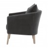 Essentials For Living  Gordon Club Chair in Dark Dove Velvet - Side