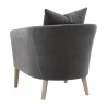 Essentials For Living  Gordon Club Chair in Dark Dove Velvet - Back Angled