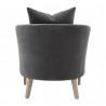 Essentials For Living  Gordon Club Chair in Dark Dove Velvet - Back View