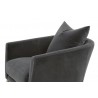 Essentials For Living  Gordon Club Chair in Dark Dove Velvet - Seat Arm CLose-up