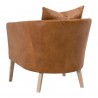 Essentials For Living Gordon Club Chair in Whiskey Brown Top Grain Leather - Back Angled