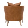  Essentials For Living Gordon Club Chair in Whiskey Brown Top Grain Leather - Back View