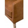  Essentials For Living Gordon Club Chair in Whiskey Brown Top Grain Leather - Arm Close-up