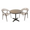 Polypropylene Shell With Aluminum Legs Side Chair - GOSSIP - Smoke Gray - Side