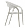 Polypropylene Shell With Aluminum Legs Side Chair - GOSSIP - White - Side