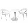 Polypropylene Shell With Aluminum Legs Side Chair - GOSSIP - White - Side - Set - Polypropylene Shell With Aluminum Legs Side Chair - GOSSIP - White - Side - Set