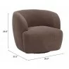 Govan Swivel Chair in Brown-seat dimension - Govan Swivel Chair in Brown-seat dimension