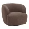 Govan Swivel Chair in Brown-side view 1 - Govan Swivel Chair in Brown-side view 1