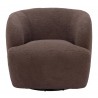 Govan Swivel Chair in Brown-front view 1