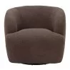 Govan Swivel Chair in Brown-front view 1 - Govan Swivel Chair in Brown-front view 1