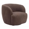 Govan Swivel Chair in Brown-side view 3