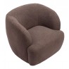 Govan Swivel Chair in Brown-angular view 1