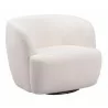 Govan Swivel Chair in Ivory- side view 1 - Govan Swivel Chair in Ivory- side view 1
