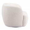 Govan Swivel Chair in Ivory- side view 2