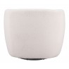 Govan Swivel Chair in Ivory- back view 1