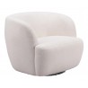 Govan Swivel Chair in Ivory- side view 4