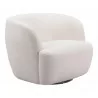 Govan Swivel Chair in Ivory- side view 4 - Govan Swivel Chair in Ivory- side view 4
