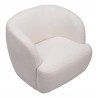 Govan Swivel Chair in Ivory- side view 3
