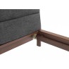 Greenington Park Avenue Queen Platform Bed with Fabric - Ruby - Bed Frame Side