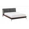 Greenington Park Avenue Queen Platform Bed with Fabric - Ruby - Angled