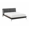 Greenington Park Avenue Queen Platform Bed with Fabric - Ruby - Angled - Greenington Park Avenue Queen Platform Bed with Fabric - Ruby - Angled