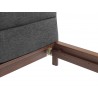 Greenington Park Avenue Cal King Platform Bed with Fabric - Ruby - Bed Frame Corner