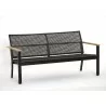 Royal Teak Naples Sofa Charcoal Aluminum and Rope D - Royal Teak Naples Sofa Charcoal Aluminum and Rope D