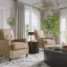Sunpan Florenzi Lounge Chair - Latte Leather - Lifestyle