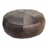 Moe's Home Collection Arthuro Leather Ottoman Antique Brown - Front Angle