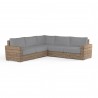 Havana Sectional in Canvas Granite w/ Self Welt - Front Side Angle